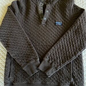 L.L. Bean Quilted Brown Pullover